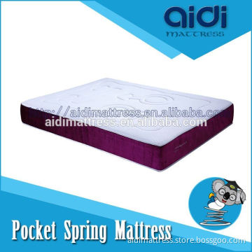 Double Pillow Top Pocket Spring Mattress Single Bed Foam Mattress
